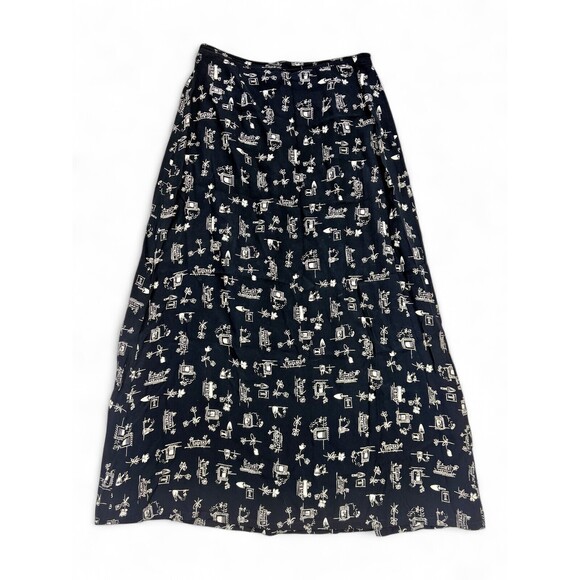 Talbots Dresses & Skirts - Talbots Black Printed A-Line Maxi Skirt Size 8